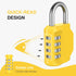 Puroma 2 Pack Combination Lock 4 Digit Locker Lock Outdoor Waterproof Padlock for School Gym Locker, Sports Locker, Fence, Toolbox, Gate, Case, Ha...