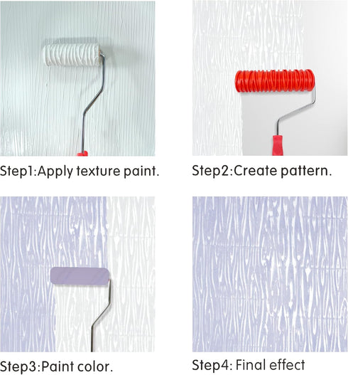 7'' Patterned Paint Roller for Wall Decoration Classic Brick Embossing Texture Rubber Roller Decorative Household DIY Paint Art Tool for Wall Deco...