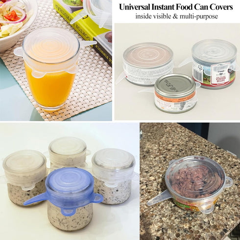 Adpartner Silicone Can Lids (10 Pack, All 2.6'' Diameter), Reusable Silicone Stretch Lids for Pet Food Cans, BPA-free Seal Can Covers for Yogurt J...