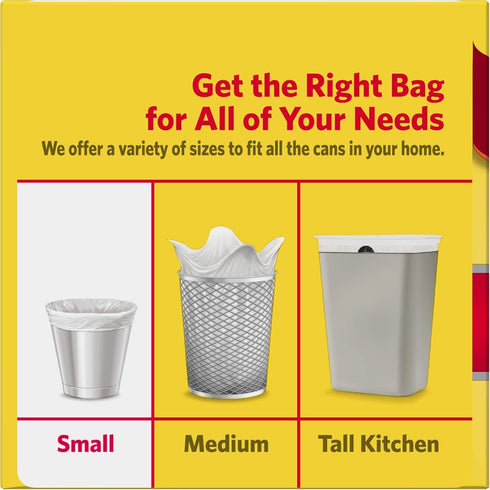 4 Gallon Trash Bags - 150 Small Mini Garbage Bags | 17" x 18" Clear Waste Basket Trash Bags | Bulk Plastic Bathroom Trash Can Liners...