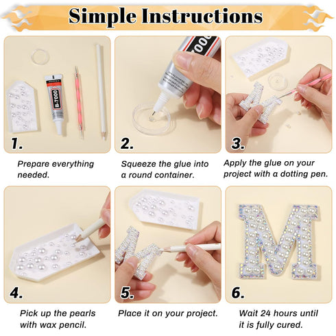 B7000 Glue with Rhinestone Applicator Kit, Clear B-7000 Glue with Precision Tip Art Dotting Stylus Pens Super Glue Adhesive for Phones Repair Jewe...