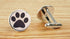 Custom Classic Jewelry Tuxedo Shirt Sliver Cufflinks Men's Unique Business Wedding Gifts (Dog Paw Print)...