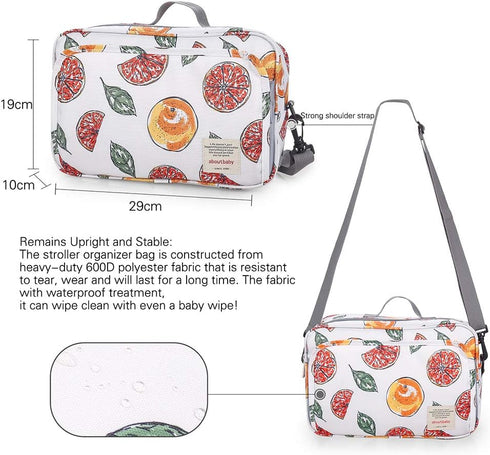 MOMIGO Baby Diaper Caddy Bag - Diaper Caddy Tote Baby Stroller Bag Nursery Storage Bin for Diapers, Wipes & Toys Mini Diaper Bag for Outdoor ?Grap...