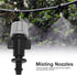 Oumefar 50pcs/Set Misting Nozzles Plastic Sprinkler Head Atomizer Nozzles Adjustable Misting Drippers for Garden Agricultural Greenhouse Drip Irri...