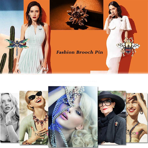 Rhinestone Owl Brooch Pin Funny Double Owl Enamel Brooch Cute Opal Animal Bouquet Corsage Lapel Pin Scarf Shawl Clothing Accessories for Women Gir...