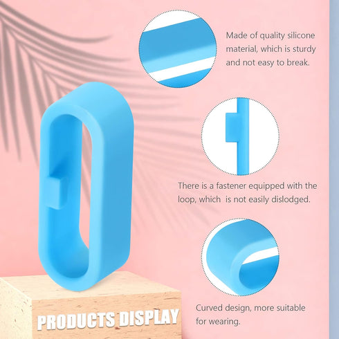 12 Pieces Replacement Fastener Ring 20 mm Silicone Replacement Fastener Secure Loops Silicone Connector Security Rings Holder Keeper Loops Replace...