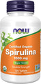 NOW Supplements, Certified Organic, Spirulina 1000 mg (Double Strength), Rich in Beta-Carotene (Vitamin A) and B-12 with naturally occurring GLA ,...