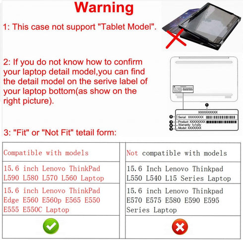 Alapmk Protective Case Cover for 15.6" Lenovo ThinkPad Edge E560 E560p E565 E550 E555 E550C/ThinkPad L580 L590 L570 L560 Laptop(Warning:Not fit th...