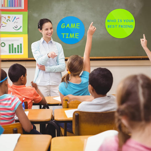 11 Inch Dry Erase Dots Removable Vinyl Dot Circle Whiteboard Marker Vinyl Stickers Dots Wall Decals for School Classroom Teachers Students Table R...