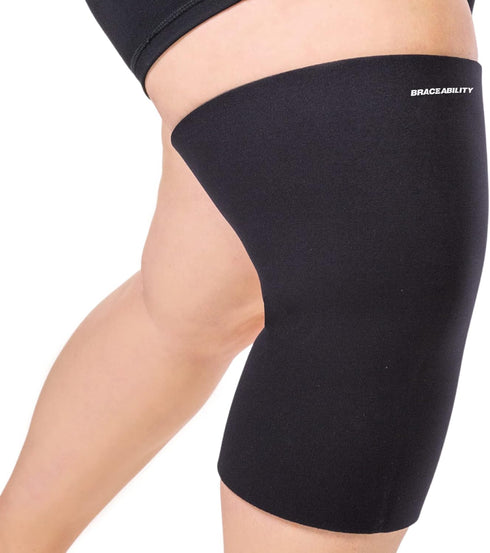 BraceAbility Plus Size Neoprene Compression Knee Sleeve - XXXL Support Brace for Bariatric Men and Women with Arthritis Joint Pain or Kneecap Inst...