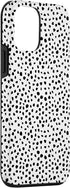 iPhone 12 mini Popular Dalmatian Pattern, White w Brush Stroke Black Spots Case...