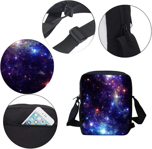 Women Men Small Crossbody Bag Messenger Purse for Traveling Shopping...