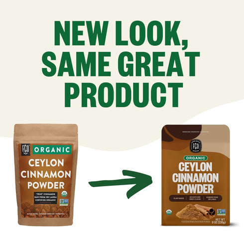 FGO Organic Ceylon Cinnamon Powder, 8oz Pure Sri Lanka Cinnamon for Spice & Seasoning, Great for Baking, Cooking, & Drinks, Additive Free, Non-GMO...