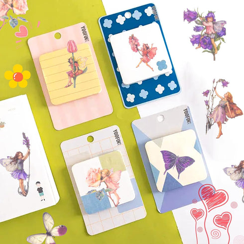 90 Pieces Fairy Stickers for Scrapbook, Transparent Flower Fairy Patch for Scrapbooking Hand Ledger Phone Case Laptop Diary DIY Crafts - (Undertin...