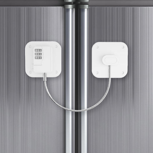 Refrigerator Lock for Adults Heavy Duty Fridge and Freezer Lock Combination for Cabinets Drawers Child Safety Lock No Keys Needed Strong Adhesive ...