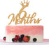 Gold Glittery 6 Months Cake Topper for Baby's Half Year Old Birthday Party, 1/2 Birthday, First Birthday, Baby Shower, Half Year Anniversary Party...