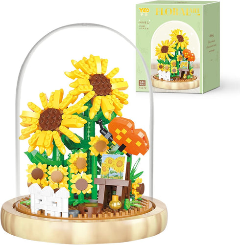 Flowers Bouquet Building Blocks Set,Mini Bricks Artificial Flower Set,DIY Sunflower Botanical Collection,Bonsai Tree Friends Set,Valentine's Anniv...