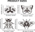 8 Styles Insects Stencil Large Flower Big Bug Stencil 15.7×23.6inch Butterfly Moth Moon Leaves Pattern Reusable Floral Animal Insect Template for ...