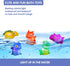 Dinosaur Toy Auto Flashing Dinosaur Model Glowing Figures Bath Toy Playset 5 pcs...