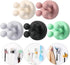 iBetterLife 4Pcs Silicone Toothbrush Holders - Multi-Function Hook Waterproof Self Adhesive Wall Mounted Single Hook for Hanging Key, Utility Plug...