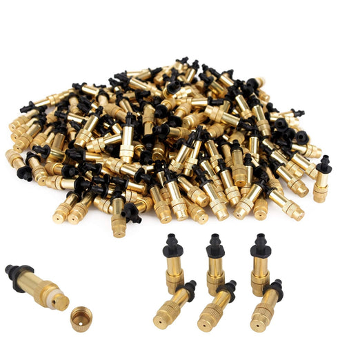 20 pcs Irrigation System Copper Nozzle Adjustable Spray Nozzle Garden Water Cooling System Irrigation Greenhouse Vegetables Lawn Watering Nozzle (...