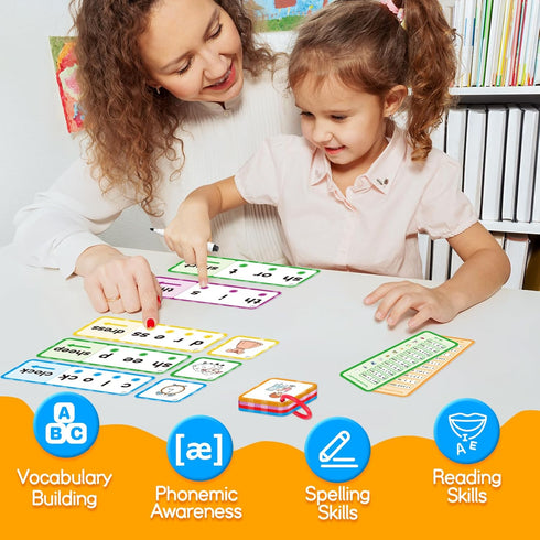 Blends & Digraphs Cards,Phonics Games,Speech Therapy Toys for Toddlers Kids,Learn to Read,Spelling Reading Learning Sight Word Games,kindergarten ...