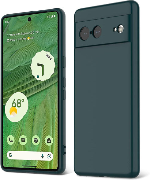 AICase for Google Pixel 7 case, Silicone Thin Slim Fit Protective Phone Case for Pixel 7, Night Green...
