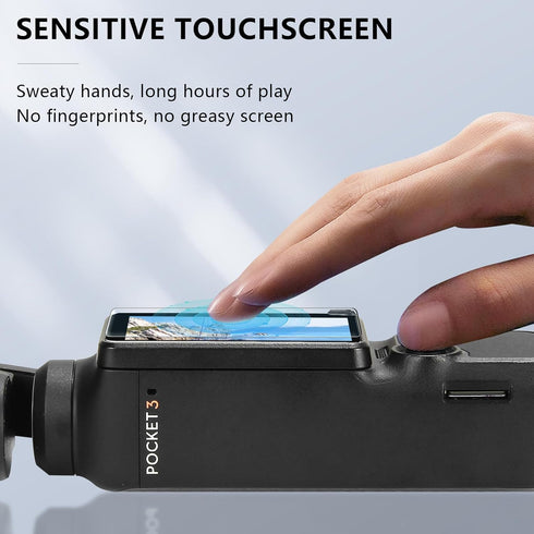 FPVtosky 2 Lens Protector + 2 LCD Screen Protector for DJI Osmo Pocket 3, DJI Pocket 3 OP3 Tempered Glass Film Accessories, 9H Hardness, Touch Sen...