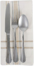 DII French Stripe Tabletop Collection Farmhouse Style Dining Table Linen Napkin Set, 20x20, White Chambray, 6 Piece...