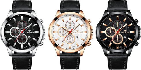 Avaner Men's Wristwatch Analog Quartz Sport Watch Leather Strap Wrist Watch with Luminous Hands and Date Calendar...