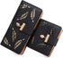 Women's Long short Leather Money Clip Card Case Holder Purse Zipper Buckle Elegant Clutch Wallet?pair? (Black)...