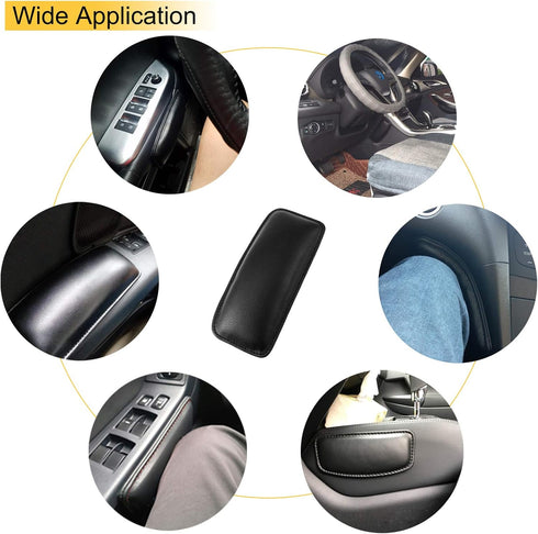 4 Pack Soft Leather Car Center Console Knee Leg Elbow Cushion Pad, Car Knee Cushion Elbow Pillow Thigh Support Comfort Pillow...