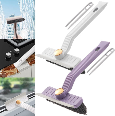 Multi-Function Rotating Crevice Cleaning Brush, Hard Bristle Crevice Cleaning Brush,Glass Cleaning Brush No Dead Household Corners Crevice Cleanin...