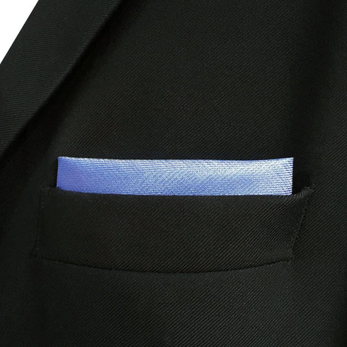 S&W SHLAX&WING Tie Sets for Men Dress Neckties Light Blue Solid Extra Long Matching Pocket Square...
