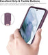 Dahkoiz for Samsung Galaxy S21 FE 5G Case, and Glass Screen Protector, Dust Proof Port Cover, Full Body Protection Durable Rubber Cover Phone Case...