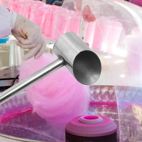 Large Caliber Models of Silver Stainless Steel Sugar Spoon for Cotton Candy Long Handle Sugar Spoon Cotton Candy Machine Spare Parts...
