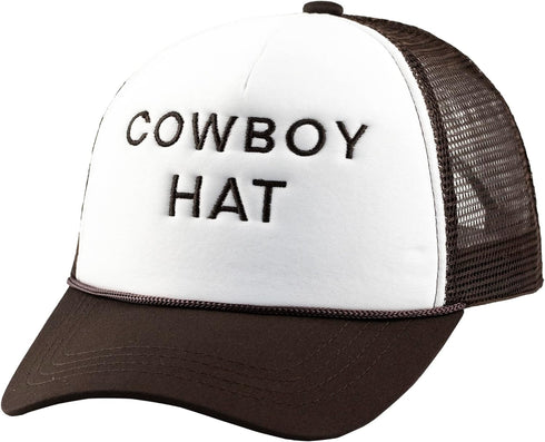 Cowboy Trucker Hat - Cowboy Trucker Hat for Men, Brown Cowboy Baseball Cap...