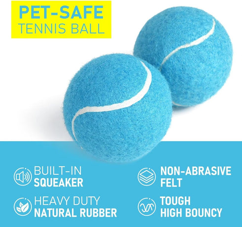 PrimePets Mini Tennis Balls for Dogs, 2 Inch Squeaky Dog Toys, Interactive Dog Toy Balls for Indoor Outdoor, Dog Squeaky Toys for Small & Medium D...