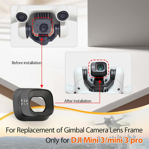 for DJI Mini 3/Mini 3 Pro Gimbal Camera Frame Replacement Mini 3 Pro Gimbal Camera Lens Frame Cover Cap Drone Accessories Parts...