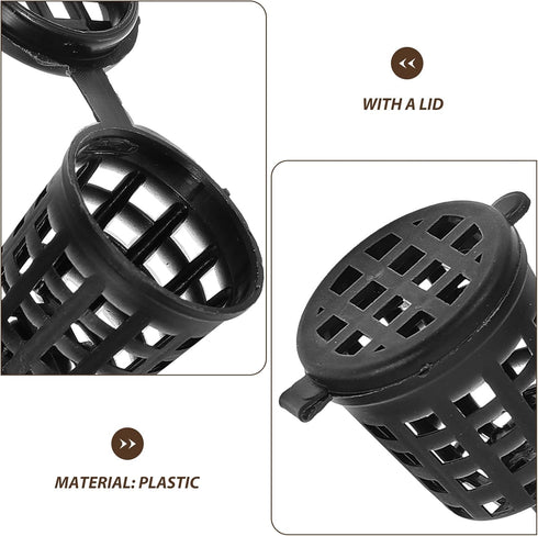 Yardwe 50pcs Bonsai Fertilizer Baskets, Fertilizer Mesh Baskets Garden Nursery Pots with Lid Planting Nutrition Cups for Succulent, Orchid, Bonsai...