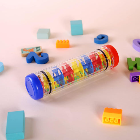 2 Pack Rainmaker Rain Stick Musical Instrument for Babies, Toddlers and Kids, 8 Inch Rainfall Rattle Tube Rainstick Shaker Toy...