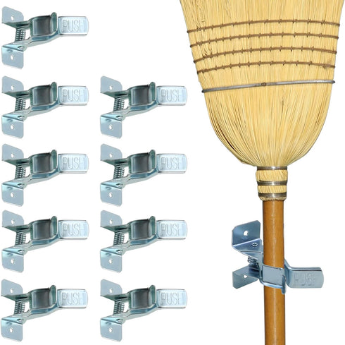 Harrier Wall-Mount Spring Clamps for Tools, Rakes and Brooms, 10-Pack...