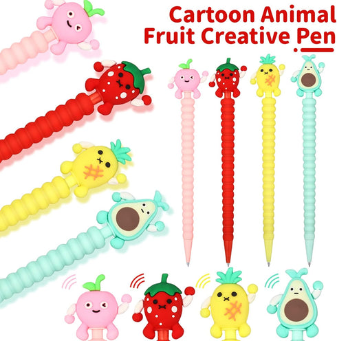 Chinco 24 Pieces Mechanical Pencil Cute Mechanical Pencils with Fruit Erasers and Pencil Refills Pastel Mechanical Pencils Colorful Pencil with Fu...