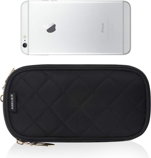 ANKUER Travel Makeup Bag Small Cosmetic Bag Organizer Cosmetic Case Pouch Gift for Women (Black)...