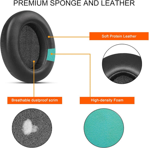 GVOEARS Replacement Earpads for Sony WH-XB910N Headphones Pads Replacement Cushions, Premium Memory Foam, Soft and Durable Leather......