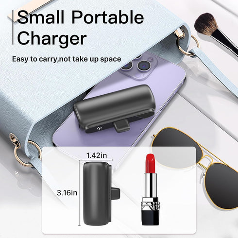 2 Pack Portable Charger iPhone, Upgraded 5500mAh Power Bank for iPhone, 20W PD Fast Charging, Ultra-Compact Travel Portable Phone Charger, Battery...