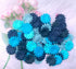 100 Pcs Handmade Mulberry Paper Daisy Petals 40x40mm Mulberry Paper Daisy Flowers Scrapbooking Wedding DIY Craft Supplies Card (Blue Tone)...