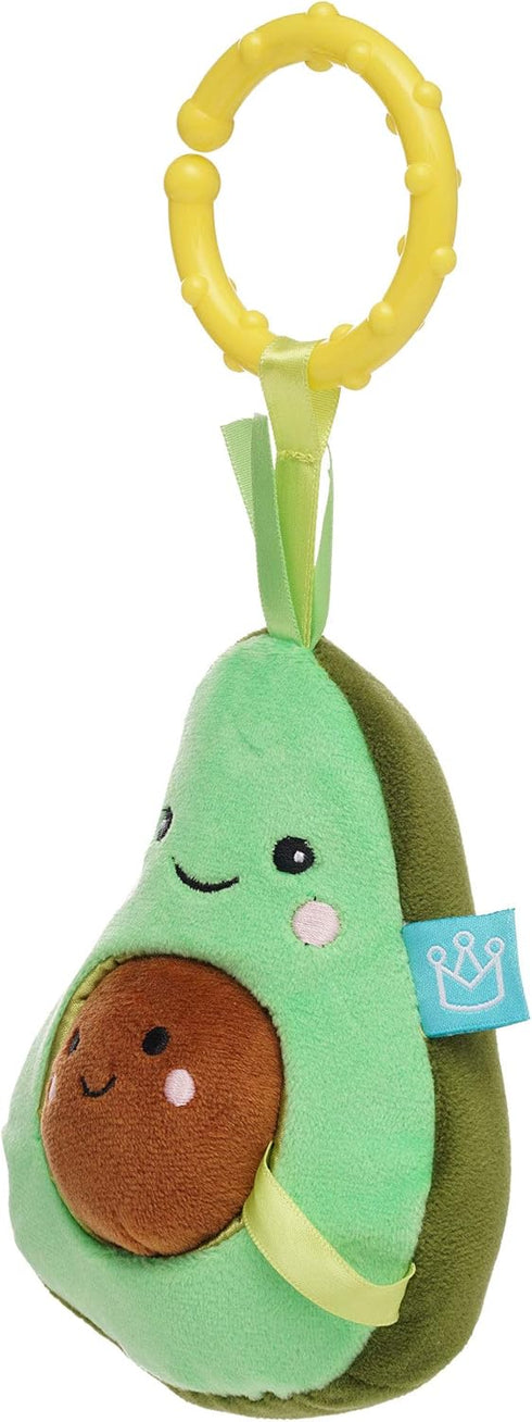 Manhattan Toy Mini-Apple Farm Avacado Baby Travel Toy with Rattle, Chime, Crinkle Fabric & Teether Clip-on Attachment...