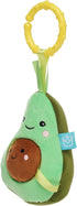 Manhattan Toy Mini-Apple Farm Avacado Baby Travel Toy with Rattle, Chime, Crinkle Fabric & Teether Clip-on Attachment...