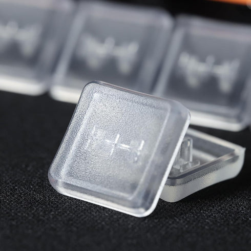 Chocfox Keycaps Low Profile PBT Keycaps for Kailh Chocolate Switch Mechanical Keyboard(Frosted transparent white, 1U-40Pcs)...